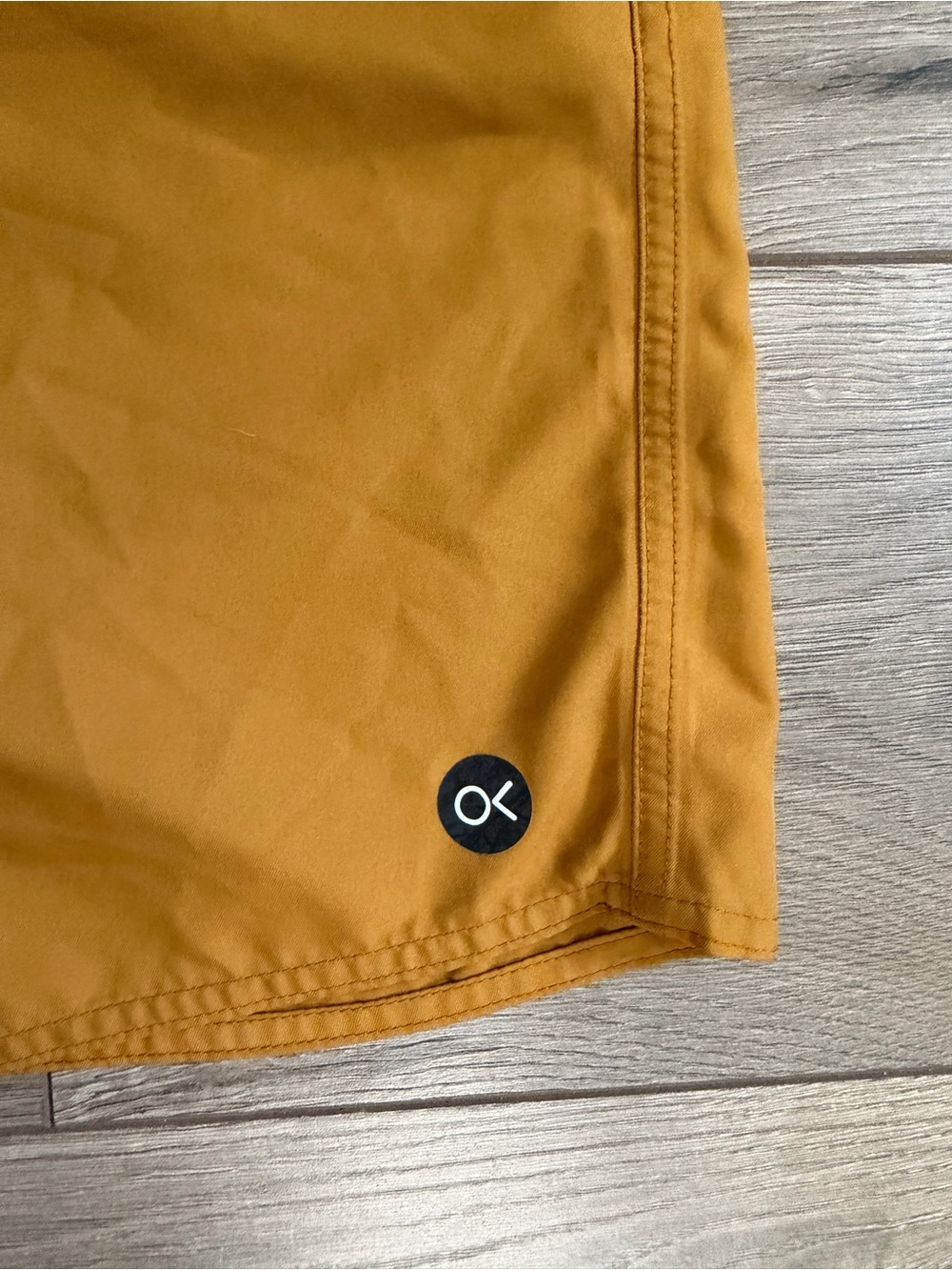 OUTER KNOWN Men's Mustard Yellow Swim Trunks with Drawstring Size 28 - Picture 6 of 7